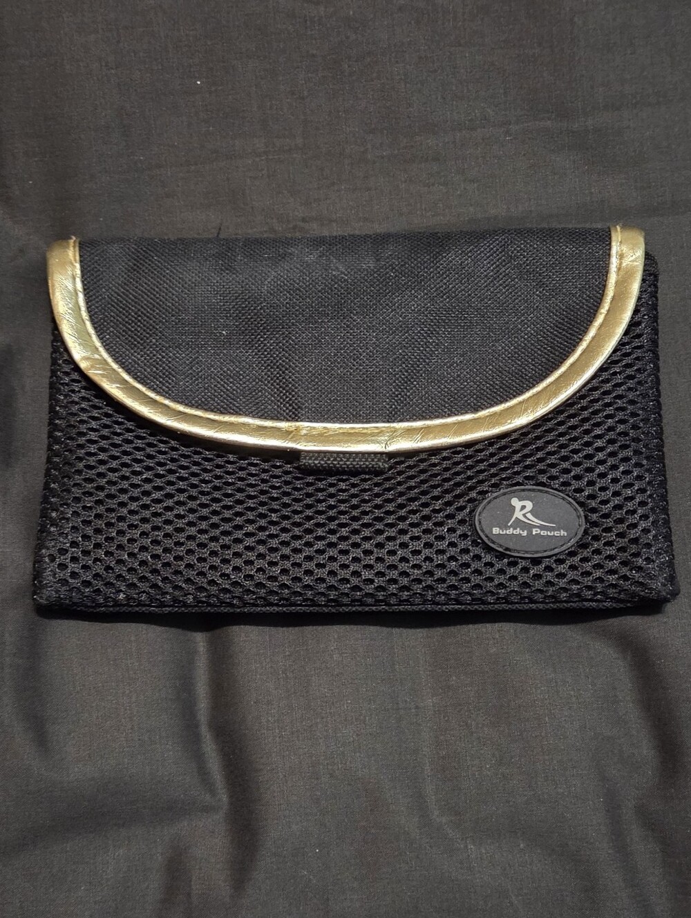 Buddy Pouch Running Belt Black Gold Magnetic Waist Pack Water Resistant Pocket
